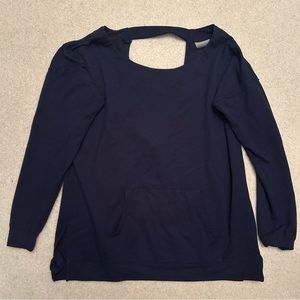 Nanette Lepore Navy Blue Top Blouse size M